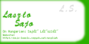 laszlo sajo business card